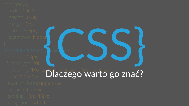 Do czego potrzebna jest Ci znajomość CSS?