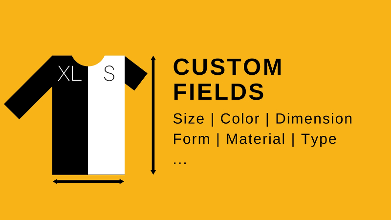 Custom fields in shop online